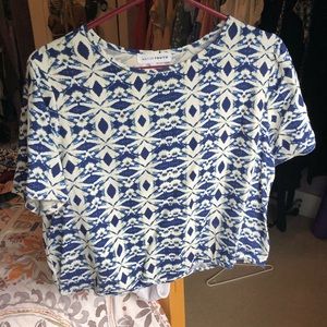 Urban Outfitter blue/white pattern top